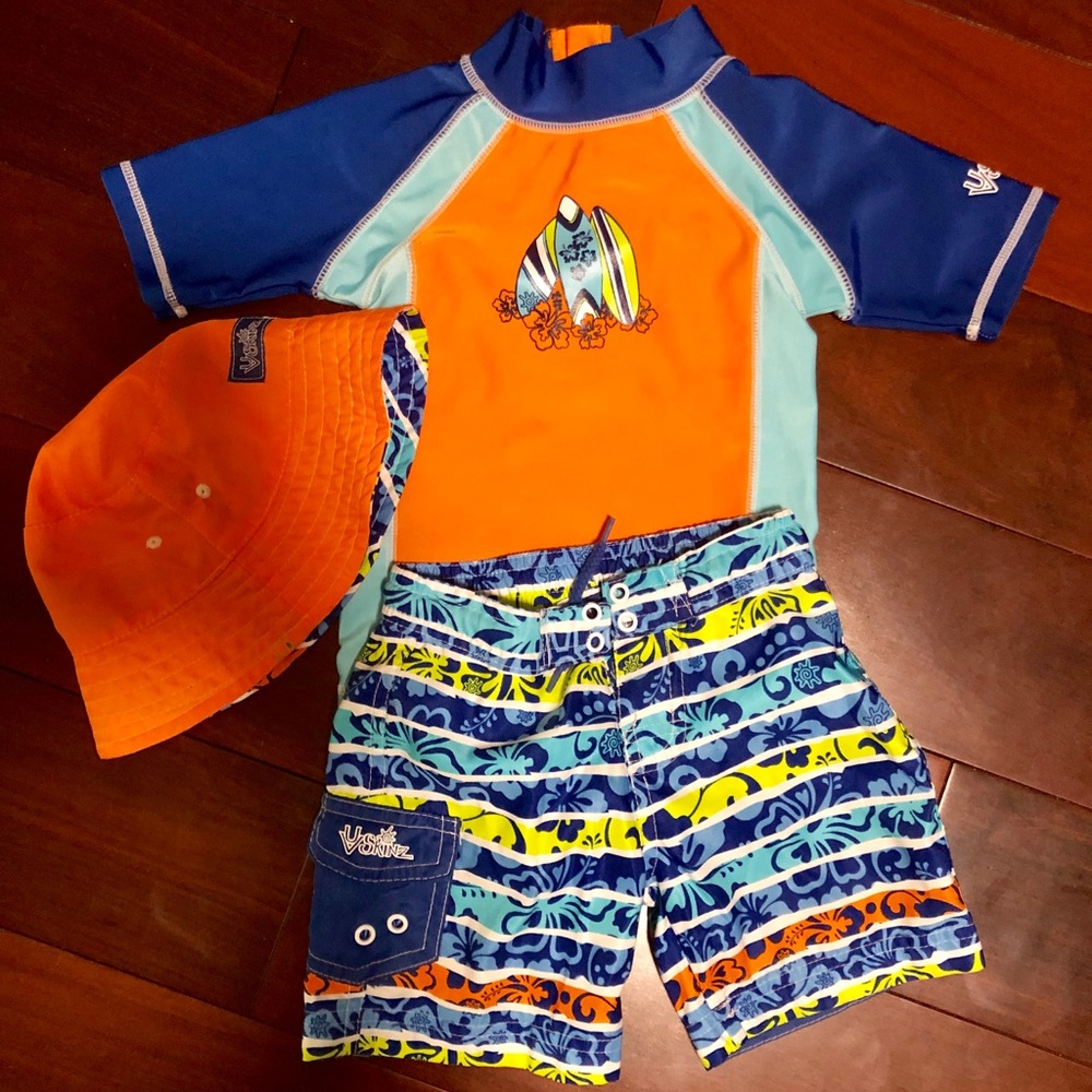 12-18 M UV skinz boys swimsuit +reversible hat